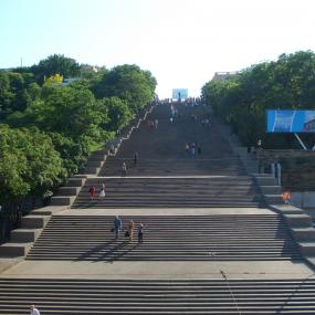 Famous Potemkin Stairs in Odessa
